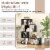 Hivvago 5-Tier S-Shaped Bookshelf Geometric Z-Shelf Bookcase with Open Cubes-Black Perspective: top