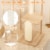 Hivvago Wooden Multi-level Modern Cat Tower with Scratching Board and Post Perspective: top