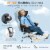 Hivvago Big and Tall Executive Office Desk Chair with Footrest-Black Perspective: top