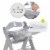 hauck Alpha High Chair Tray Table Compatible with Wooden Alpha+ and Beta+, Grey Perspective: top