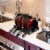 Vdomus Adjustable Pots and Pans Rack for Kitchen, Pan and Pot Lid Holder Black Metal (Black) Perspective: top