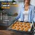 Bruntmor 20 x10 2-In-1 Pre-Seasoned Cast Iron Skillet Roasting Pan & Griddle Pan Perspective: top