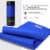 POWRX Yoga Mat Dark Blue 75 x31 x0.6  | Non-Slip Workout Mat for Women Men Home Fitness Perspective: top