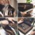 DONBOLSO Vintage Brown Laptop Sleeve London I 13.3-14  Genuine Leather Notebook Briefcase Perspective: top