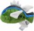 Pokemon Center Original 550 Plush Toy, Sitting Cuties Pokemon Fit, Basculin Blue-Striped Form Perspective: top