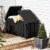Strata Products Outdoor 85 Gallon Garden Storage Box with Double Door Lid, Black Perspective: top