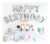 16  Silver Happy Birthday Balloons Party Inflatable Banner Decorations Gifts Perspective: top