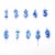 Blue 8 Number Candle Boys Birthday Anniversary Party Cake Decorations Topper Perspective: top