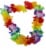 1 x Hawaiian Fancy Dress Lei Necklace 60 Flowers Perspective: top