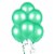 10 pcs 12  Metallic Green Colour Latex balloons birthday party celebrations Plain Perspective: top