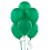100 Dark Green Pearlised Latex Balloons Birthday Anniversary Party Decorations Plain Perspective: top