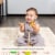 CHILDLIKE BEHAVIOR Baby Play Mat - Beige Mudcloth 72x48 Inch Perspective: top