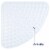 TranquilBeauty Curved White Shower Mat 54x54cm/21x21in | Non-Slip Perspective: top