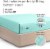 CGK Unlimited Standard Fitted Sheet Double Brushed Microfiber - Twin Extra Long - Spa Blue Perspective: top