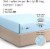 CGK Linens 14 to 16 Inch 400 Thread Count 100% Cotton Queen Size Fitted Sheet - Light Blue Perspective: top