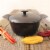 BergHOFF Ron 10-Inch Cast Iron Dutch Oven 4.4Qt., Black Perspective: top