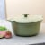 BergHOFF Ron Cast Iron Covered Stockpot - Green Perspective: top