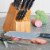 BergHOFF Essentials Forged Stainless Steel Cutlery Set & Wooden Block Perspective: top