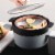 BergHOFF Leo Silicone 2 in 1 Steamer & Strainer - Pink/Gray Perspective: top