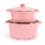 BergHOFF Neo Cast Iron Round Covered Stockpot - Pink Perspective: top