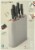 BergHOFF Leo Stainless Steel Knife Set with Block - Gray Perspective: top