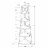 Ergode BOOKCASE - 72 H / BLACK CORNER ACCENT ETAGERE Perspective: top