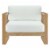 Ergode Upland Outdoor Patio Teak Armchair - Natural White Perspective: top