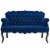 Ergode Viola Chesterfield Button Tufted Loveseat Performance Velvet Settee - Navy Perspective: top
