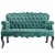 Ergode Viola Chesterfield Button Tufted Loveseat Performance Velvet Settee - Teal Perspective: top