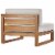 Ergode Upland Outdoor Patio Teak Wood Right-Arm Chair - Natural White Perspective: top