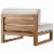 Ergode Upland Outdoor Patio Teak Wood Armless Chair - Natural White Perspective: top