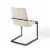 Ergode Pitch Dining Armchair Upholstered Fabric Set of 2 - Black Beige Perspective: top