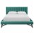Ergode Julia Queen Biscuit Tufted Performance Velvet Platform Bed - Teal Perspective: top