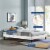 Ergode Reign Full Performance Velvet Platform Bed Frame - White Perspective: top