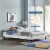 Ergode Reign King Performance Velvet Platform Bed Frame - Light Gray Perspective: top