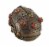 Veronese Design - Bronze Finish Leather Look Gearhead Steampunk Skull Trinket/Stash Box Perspective: top