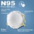 NIOSH Certified Makrite 9500-N95 Pre-Formed Cone Particulate Respirator Mask, M/L Size Perspective: top