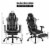 Costway Gaming Chair Racing High Back Office Chair w/ Footrest Black Perspective: top