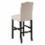 Glitzhome Studded Leatherette Barchair - Cream Perspective: top