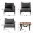 Glitzhome 4-Piece All-Weather Aluminum Patio Conversation Sets with Coffee Table Perspective: top