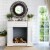 Glitzhome Vintage Industrial Metal Round Classic Wall Mirror Perspective: top