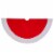 Glitzhome 48 Inch Diameter Red & White Felt Christmas Tree Skirt Perspective: top