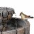 Glitzhome 2 Tier Stone-Like Birdbath Outdoor Fountain Perspective: top