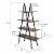 Glitzhome Metal & Wooden 4-Tier Bookcase and Ladder Shelves - Black/Walnut Perspective: top