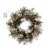 Glitzhome LED Pre-Lit Pinecone & Ornament Wreath  Wooden Window Frame Perspective: top
