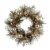 Glitzhome LED Pre-Lit Pinecone & Ornament Wreath Wooden Window Frame Perspective: top