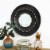 Glitzhome Round Metal Wall Mirror - Black/Gold Perspective: top