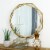 Glitzhome Deluxe Golden Octagonal Metal/Glass Wall Mirror Perspective: top