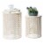 Glitzhome Metal Garden Stool Plant Stand - Cream White Perspective: top