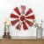 Glitzhome Rustic Farmhouse Round Metal Windmill Wall Decor, Country Farm Home Decoration Perspective: top